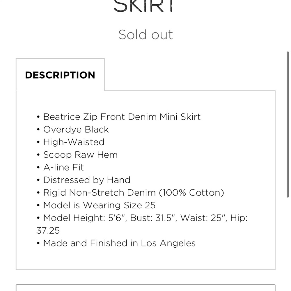 • Beatrice Zip Front Denim Mini Skirt